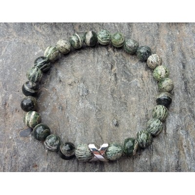 Zebra jaspis heren armband Zebra jaspis heren armband